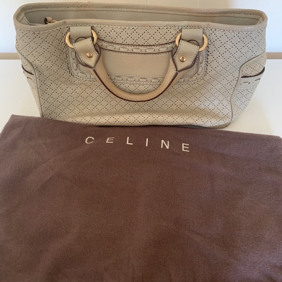 Celine Cream Color Boogie Leather Handbag - Picture 14 of 15